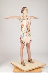 Whole Body Woman T poses Formal Slim Studio photo references